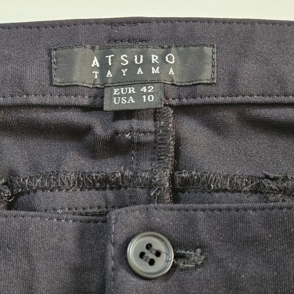 Atsuro Tayama Pants Womens US 10 Black Skinny Stretch Made In Japan Goth EUR 42 - Picture 11 of 16